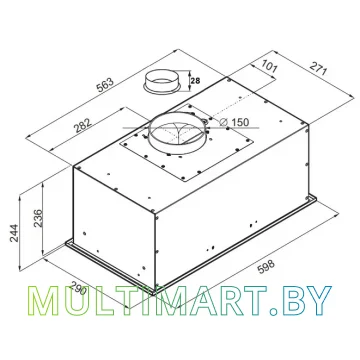 Вытяжка MAUNFELD Crosby Power 60 (черный) картинка 14